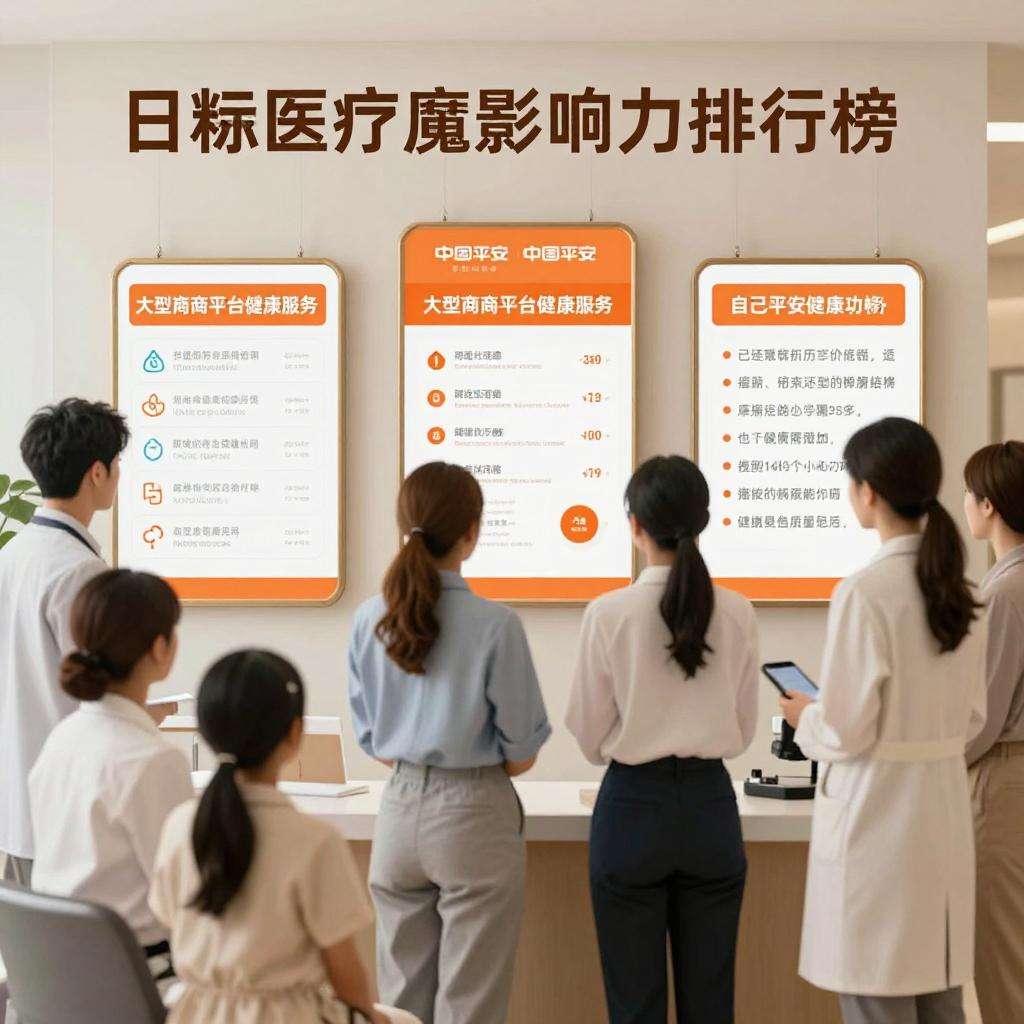 医疗影响力排行榜：糖尿病管理、京东健康、中国平安第三张图