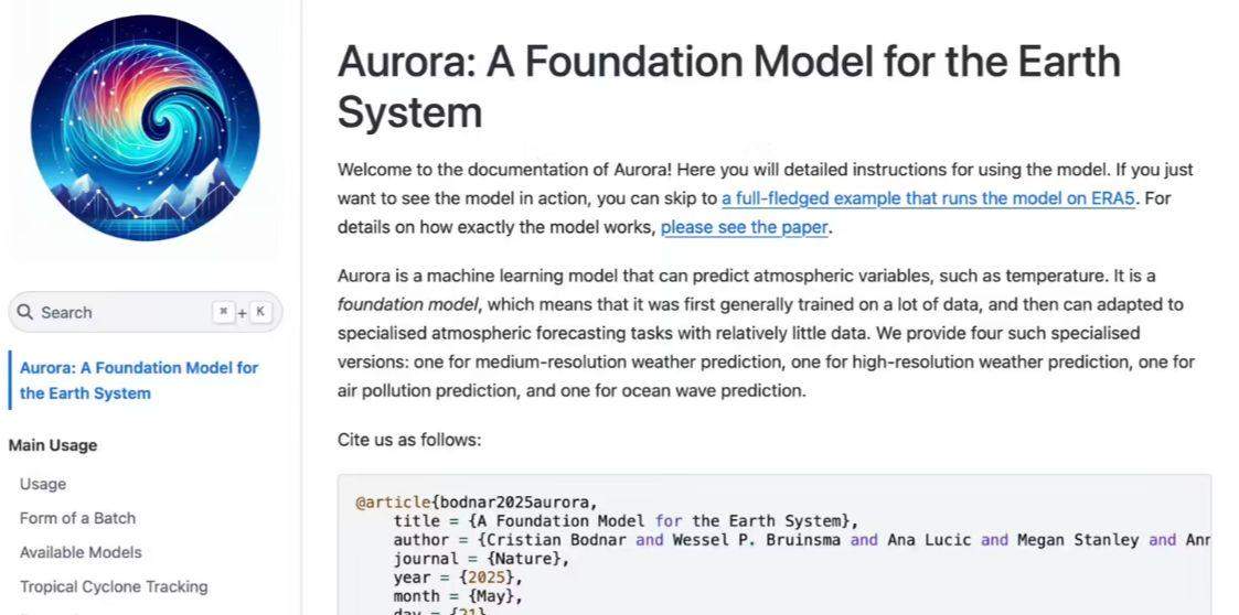 微软开源 Aurora AI 气象预报模型，微调后还可用于洋流 / 空气质量监测等领域