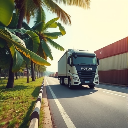 福田汽车新能源重卡及轻卡助力东南亚物流行业绿色转型