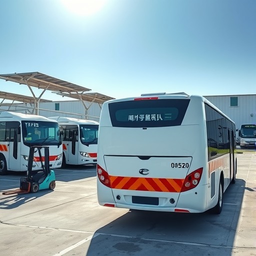 福田欧辉纯电城市客车批量交付本溪客运集团