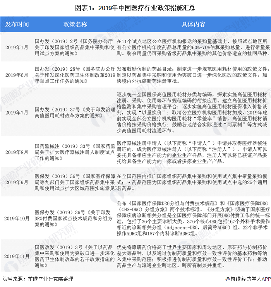 图表1：2019年中国医疗行业政策措施汇总
