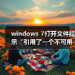 windows 7打开文件提示“引用了一个不可用的位置”怎么办？