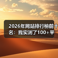 2026年网站排行榜前十名：我实测了100+平台，这10个值得熬夜研究（图3）