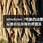 windows 7电脑自动重启最容易忽略的原因及解决方法(图4) windows 7电脑自动重启最容易忽略的原因及解决方法(图4)