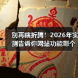 别再瞎折腾！2026年实测告诉你网站功能哪个好用（图2）