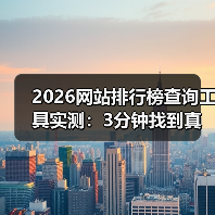 2026网站排行榜查询工具实测：3分钟找到真实数据（图4）
