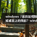 windows 7系统如何除掉桌面上的残影？windows 7系统除掉桌面上的（图4）