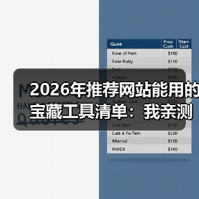 2026年推荐网站能用的宝藏工具清单：我亲测了30款，这5个闭眼入！