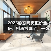 2026静态网页报价全揭秘：别再被坑了，一张表看懂真实成本