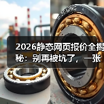 2026静态网页报价全揭秘：别再被坑了，一张表看懂真实成本（图3）