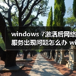 windows 7激活后网络服务出现问题怎么办 windows 7激活后网络服（图3）