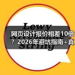 网页设计报价相差10倍？2026年避坑指南+真实成本拆解（图4）