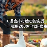 C语言排行榜功能实战：我用2000行代码换来的5个血泪教训（图3）