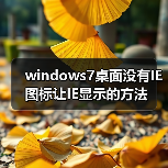 windows7桌面没有IE图标让IE显示的方法（图2）