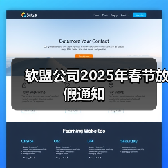 软盟公司2025年春节放假通知