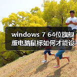 windows 7 64位旗舰版电脑鼠标如何才能设置成左手操作？设置鼠标（图1）