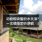 功能模块报价水太深？一文搞懂定价逻辑，少花30%冤枉钱