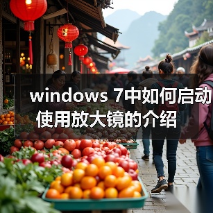 windows 7中如何启动使用放大镜的介绍（图3）