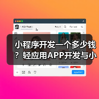 小程序开发一个多少钱？轻应用APP开发与小程序开发价格详解（图2）