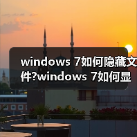 windows 7如何隐藏文件?windows 7如何显示隐藏的文件?