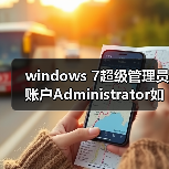 windows 7超级管理员账户Administrator如何开启?(图3) windows 7超级管理员账户Administrator如何开启?(图3)