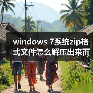 windows 7系统zip格式文件怎么解压出来而不是直接提取出来（图1）