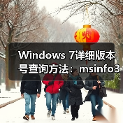 Windows 7详细版本号查询方法：msinfo32工具使用（图1）