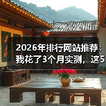 2026年排行网站推荐:我花了3个月实测,这5个真能打(图2) 2026年排行网站推荐:我花了3个月实测,这5个真能打(图2)
