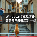 Windows 7旗舰版唤醒后显示器黑屏？一键解决方法