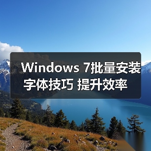 Windows 7批量安装字体技巧 提升效率（图2）