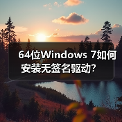 64位Windows 7如何安装无签名驱动？