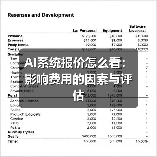 AI系统报价怎么看:影响费用的因素与评估方法