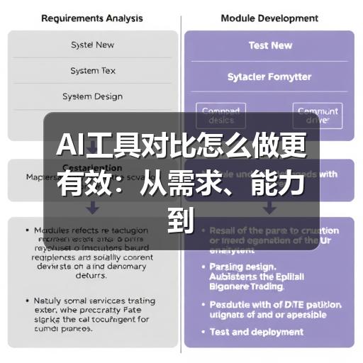 AI工具对比怎么做更有效:从需求、能力到成本的选择指南
