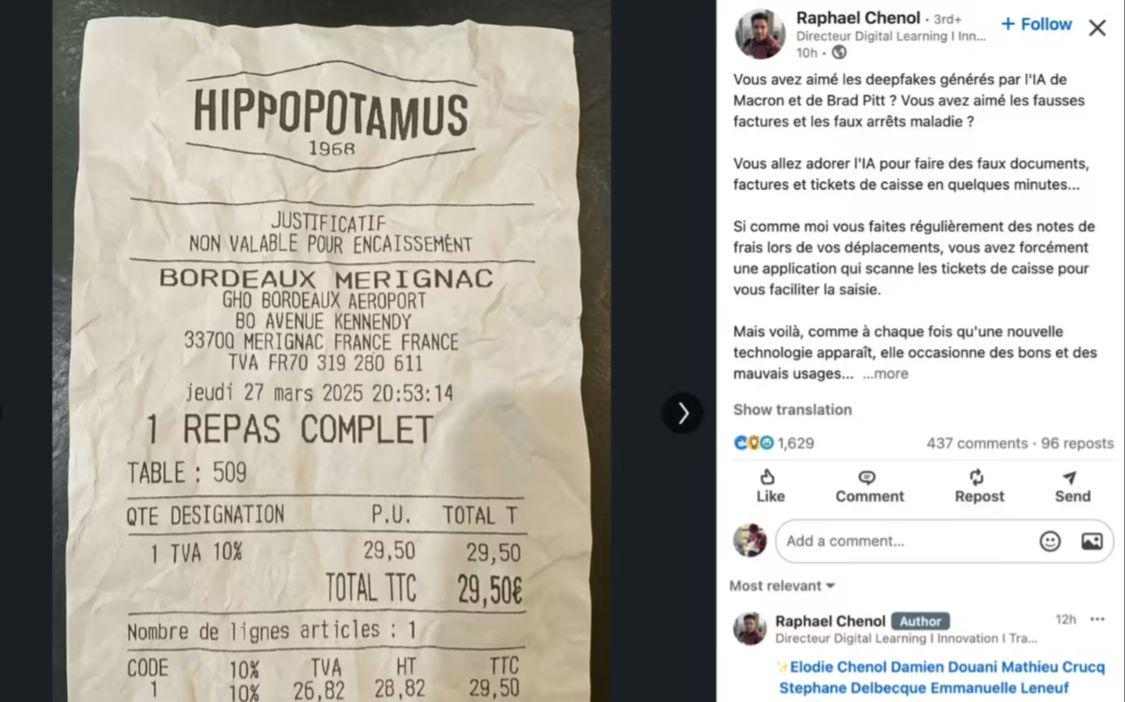 ChatGPT新功能竟成造假利器，餐厅假收据背后藏着惊人秘密